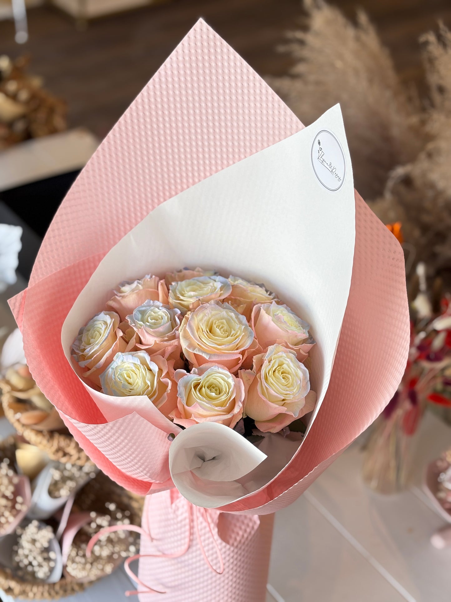 Aurora Pink Rose Bouquet