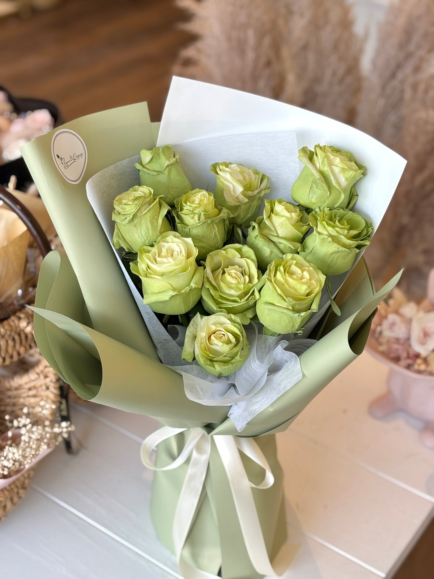 Scottish Green Rose Bouquet