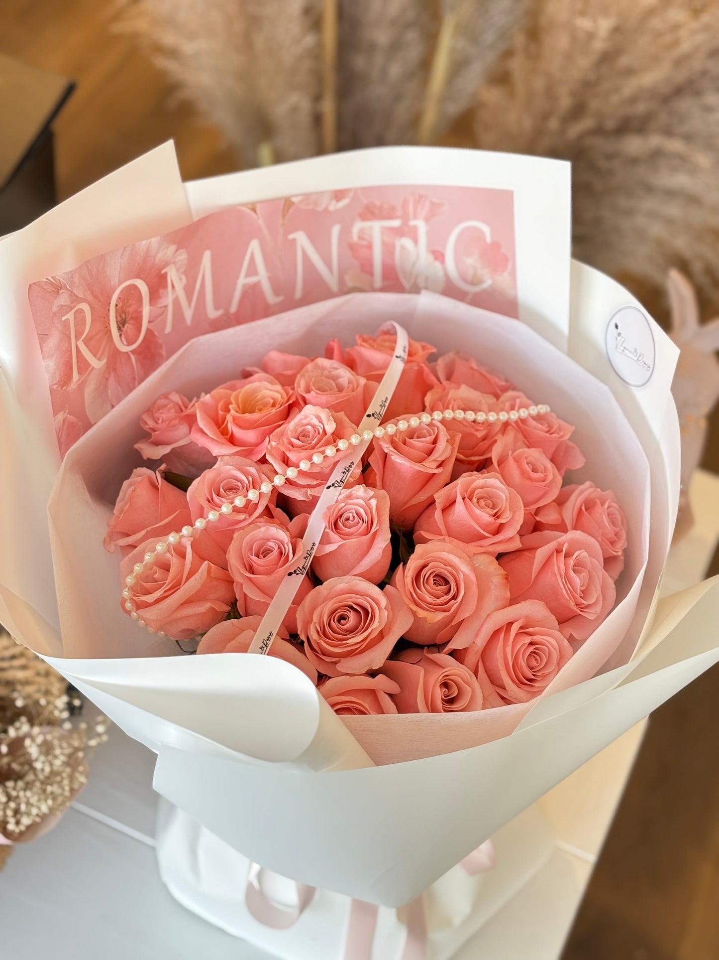 Pink Rose Round Bouquet