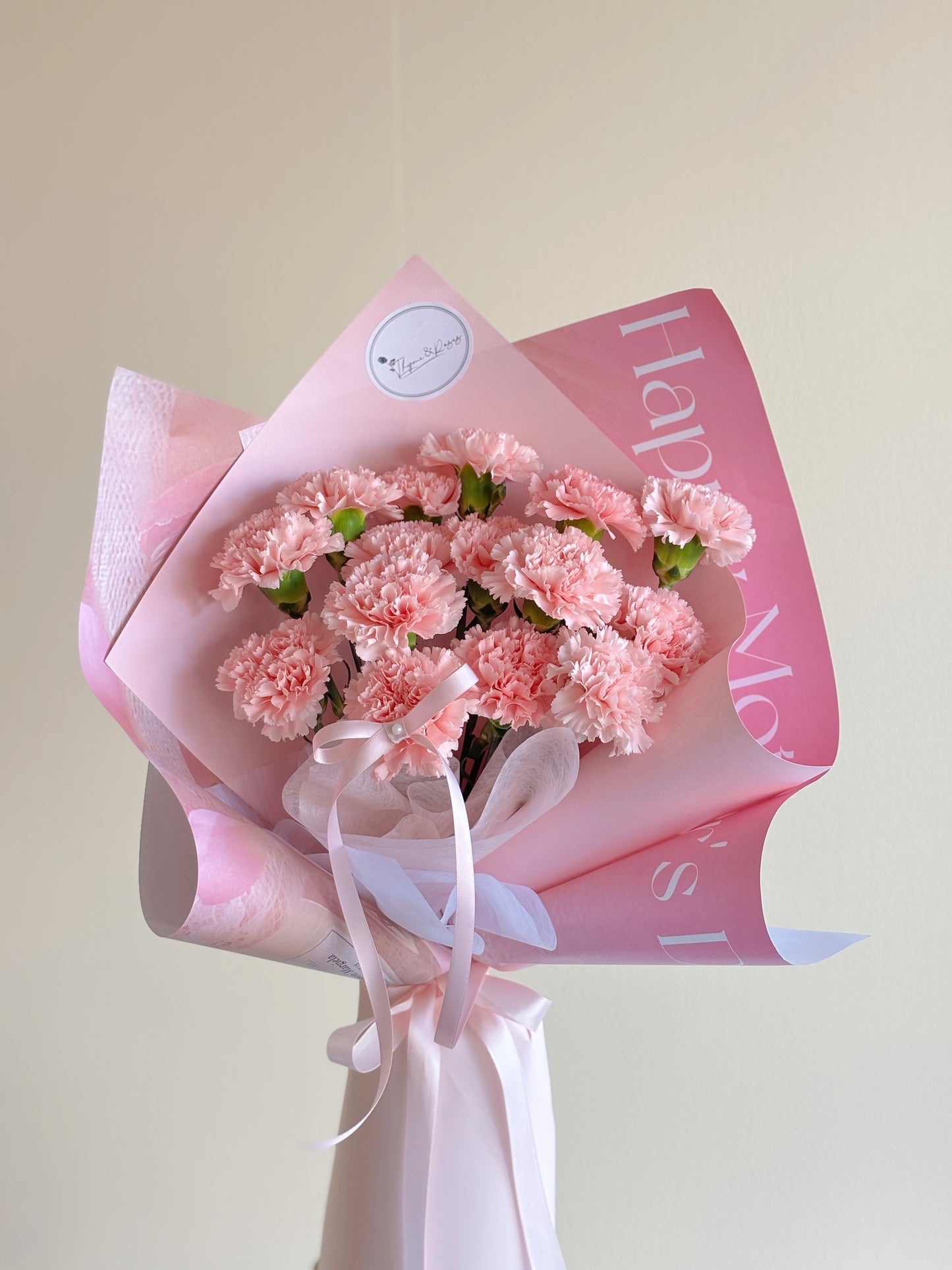 Mother's Day Bouquet - 15 Pink Carnations