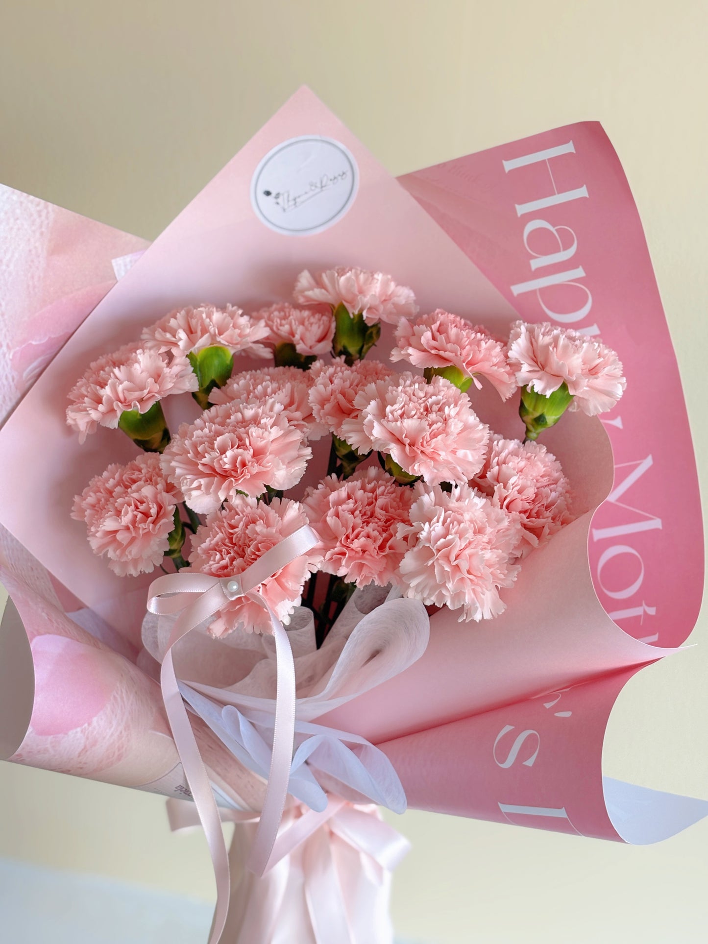 Mother's Day Bouquet - 15 Pink Carnations