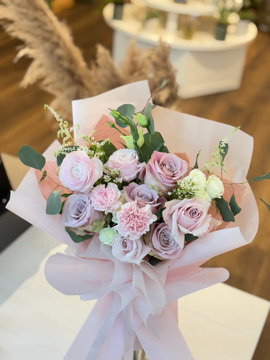 Purple & Pink Rose Mixed Bouquet