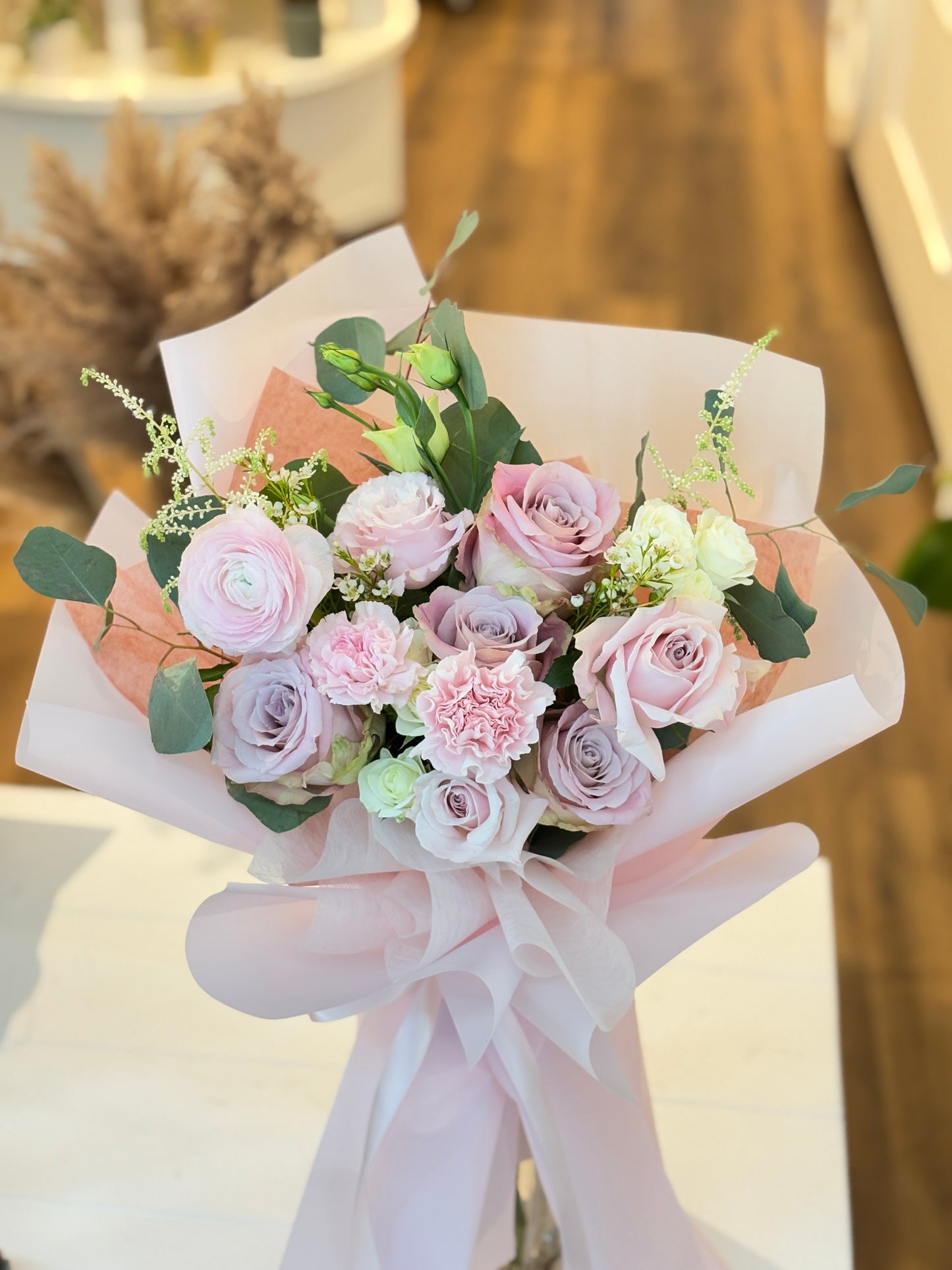 Purple & Pink Rose Mixed Bouquet