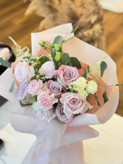 Purple & Pink Rose Mixed Bouquet