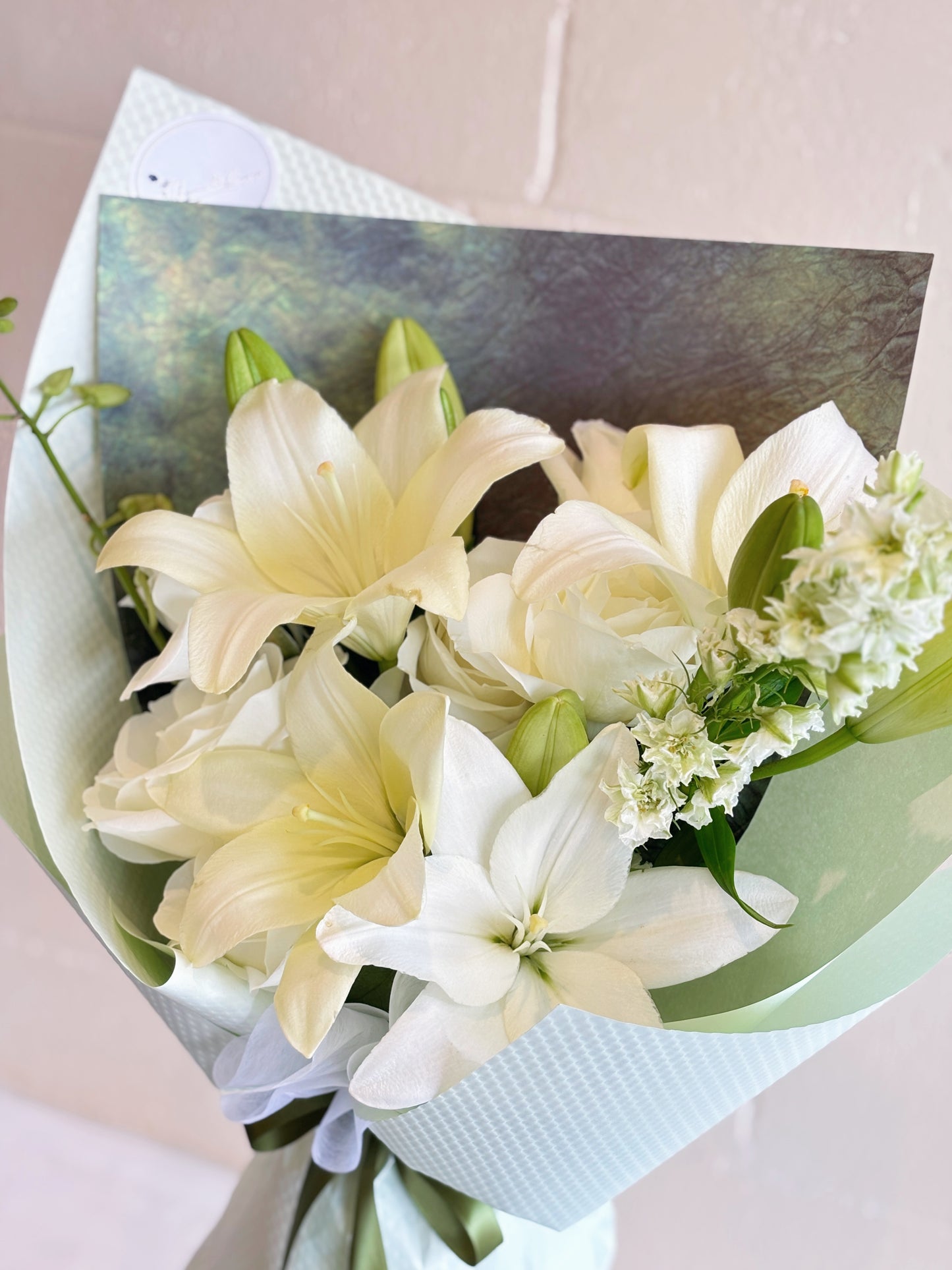 White lily bouquet