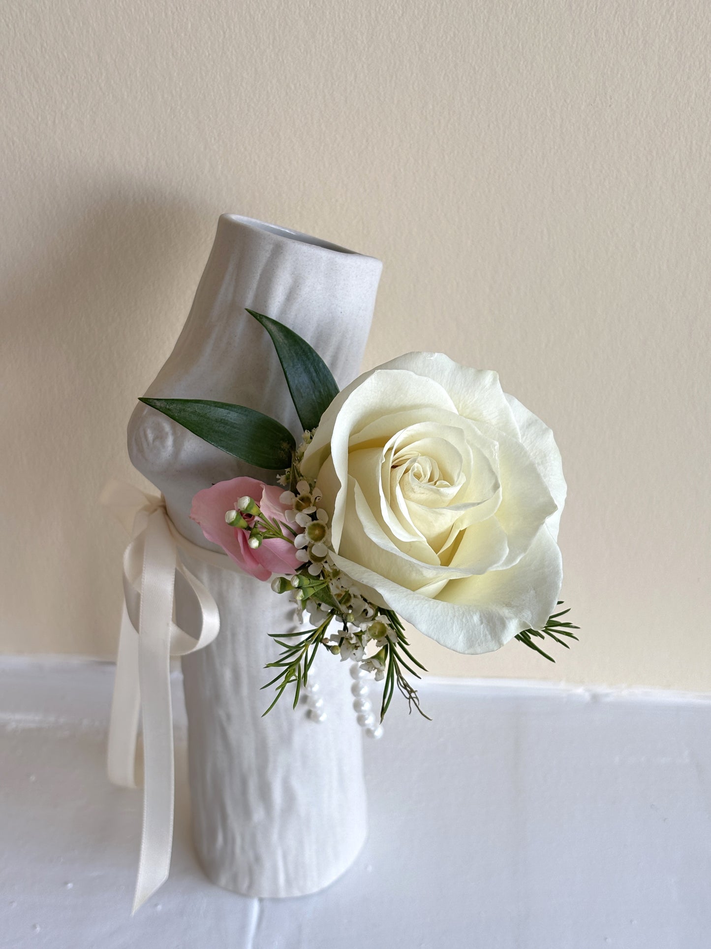 Fresh Flower Corsage - White Rose