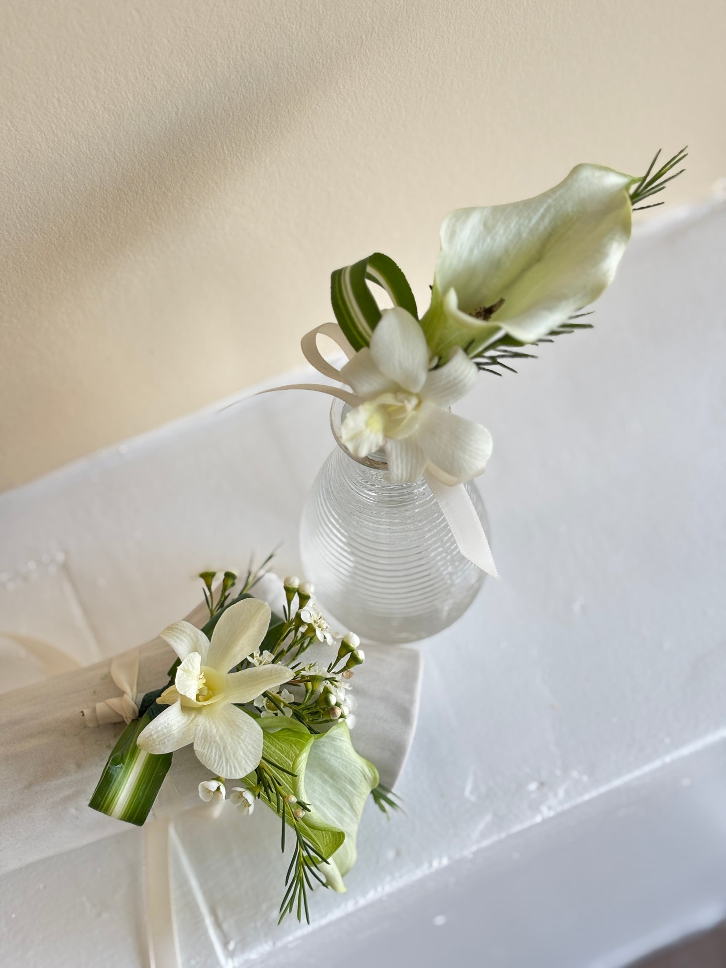 Fresh Flower Prom Set- White Calla