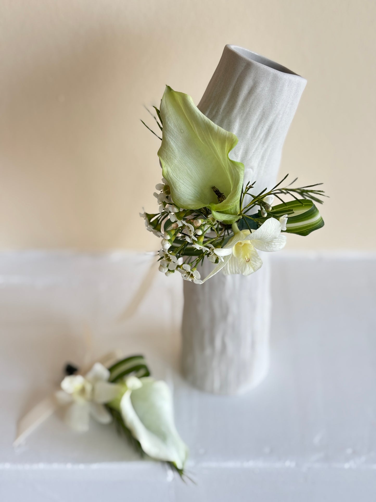 Fresh Flower Prom Set- White Calla