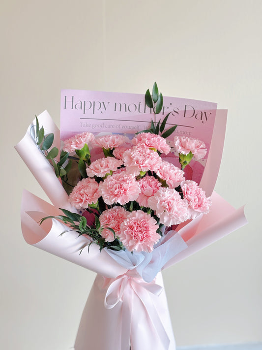 Mother's Day Bouquet - 16 Pink Carnations