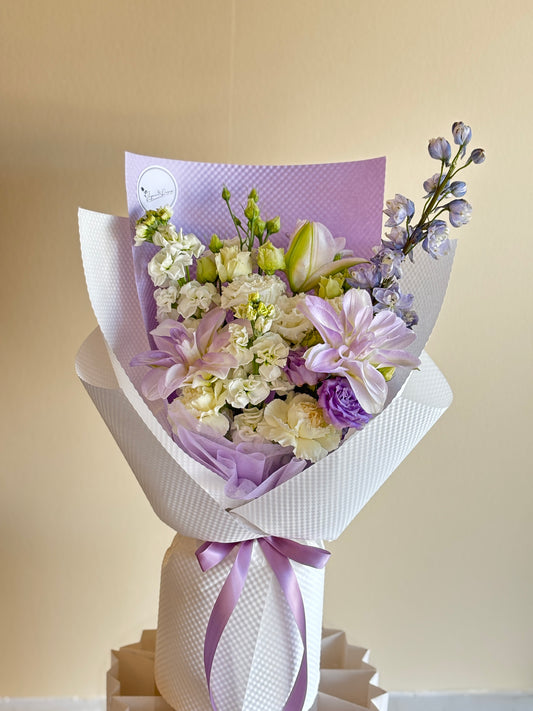Purple Lily mixed bouquet