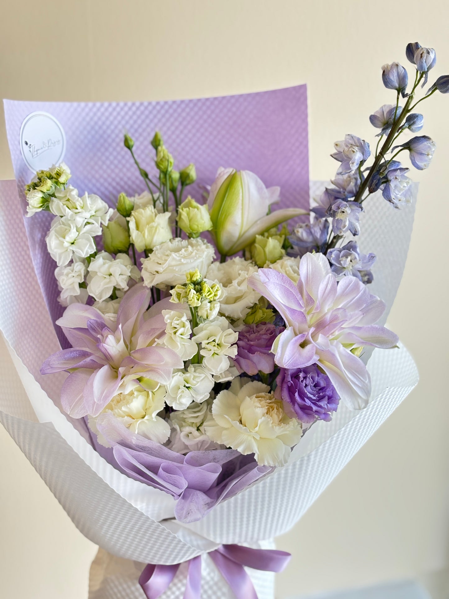 Purple Lily mixed bouquet