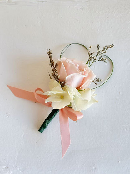 Fresh Flower Boutonniere & Corsage- Spray Pink Rose