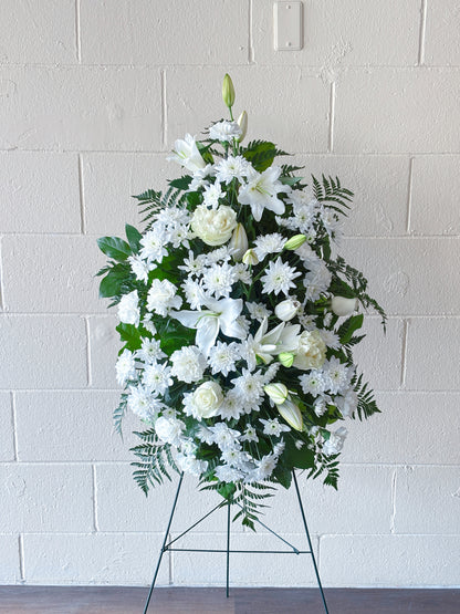 Funeral Flowers-Sympathy Easel Sprays Lily