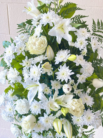 Funeral Flowers-Sympathy Easel Sprays Lily