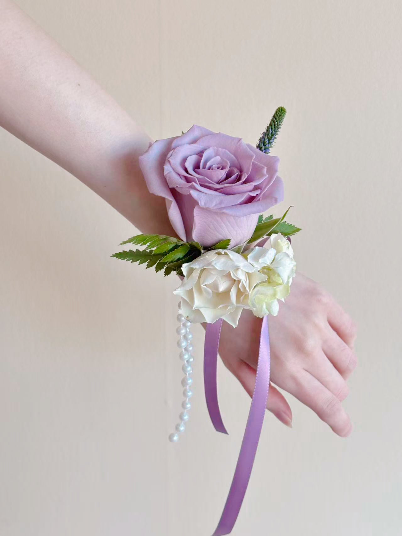 Fresh Flower Boutonniere & Corsage- Purple Rose