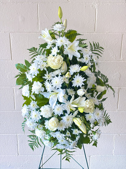Funeral Flowers-Sympathy Easel Sprays Lily