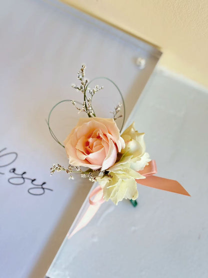 Fresh Flower Boutonniere & Corsage- Spray Pink Rose