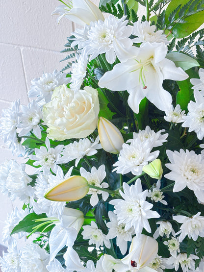 Funeral Flowers-Sympathy Easel Sprays Lily